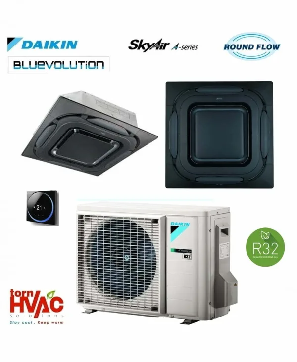 Daikin SkyAir Caseta cu jet circular FCAG60BRXM60N9 panou negru