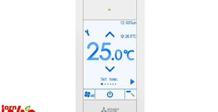 Mitsubishi Electric PAR CT01MAA Touch Remote Controller Silver Black white