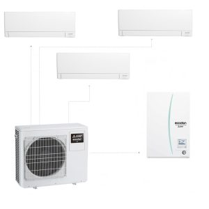 Mitsubishi Electric MXZ 4F72VF+2x MSZ AY25VGKP+EHSD VM2D