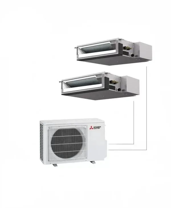 Aer conditionat Mitsubishi Electric Multisplit Duct MXZ 2D53VASEZ M25DASEZ M35DA 1x9000 BTU1x12000 BTU