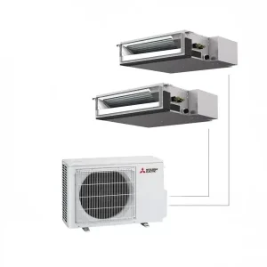 Aer conditionat Mitsubishi Electric Multisplit Duct MXZ 2D53VASEZ M25DASEZ M35DA 1x9000 BTU1x12000 BTU