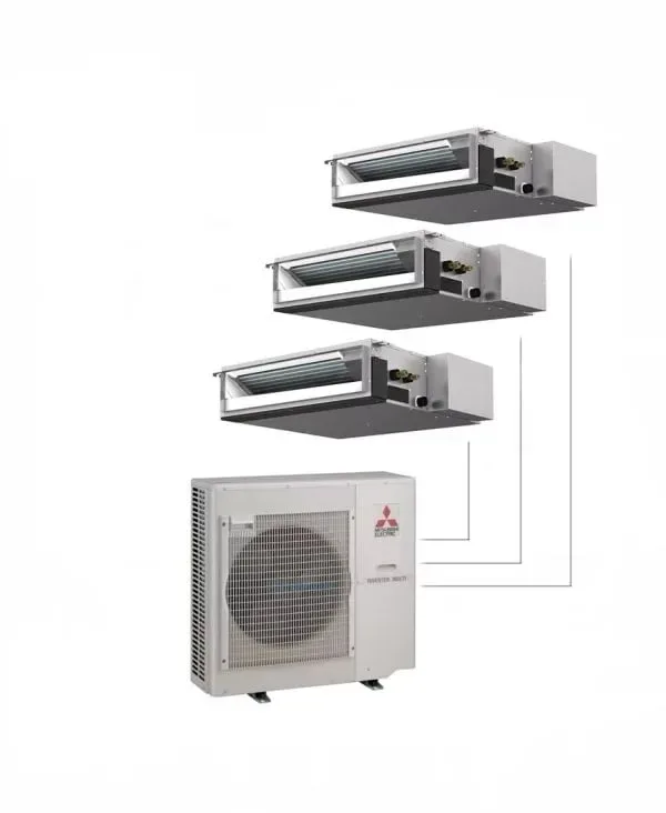 Aer conditionat Mitsubishi Electric Multisplit Duct MXZ 5E102VA3xSEZ M35DA 3x12000 BTU 2