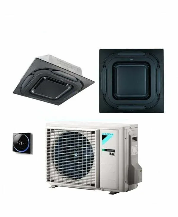Daikin SkyAir Caseta cu jet circular FCAG60BRZAG60A panou negru camere server 1