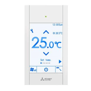 Mitsubishi Electric PAR CT01MAA Touch Remote Controller Silver Black white