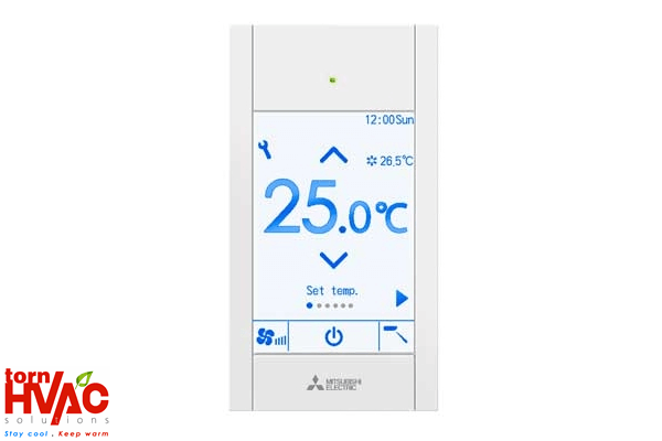 Mitsubishi Electric PAR CT01MAA Touch Remote Controller Silver Black white